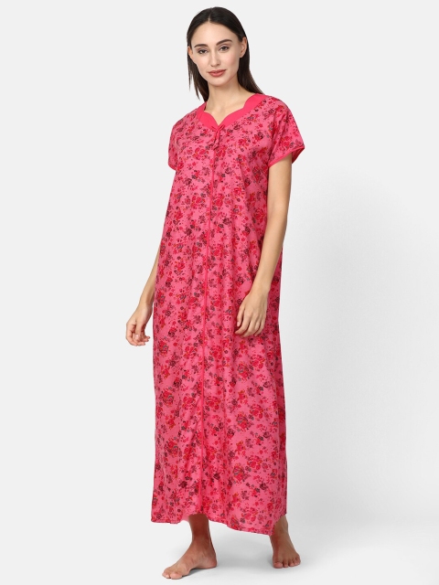

V2 Value & Variety Pink Printed Maxi Nightdress
