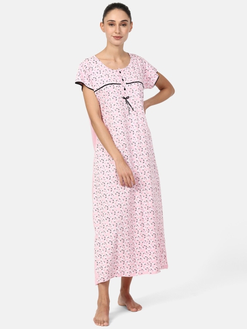 

V2 Value & Variety Pink Printed Maxi Nightdress