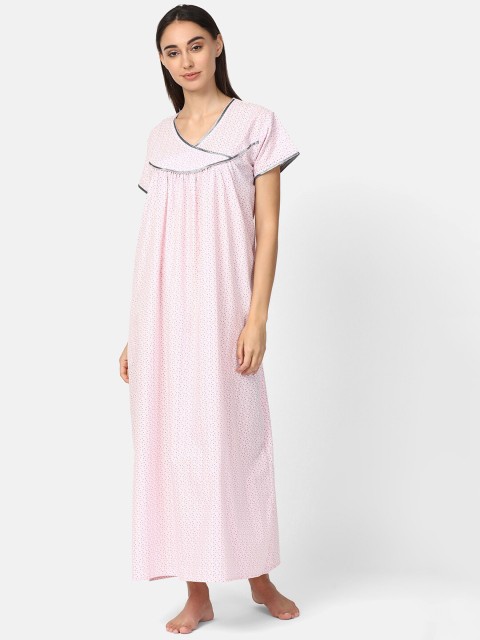 

V2 Value & Variety Pink Printed Maxi Nightdress