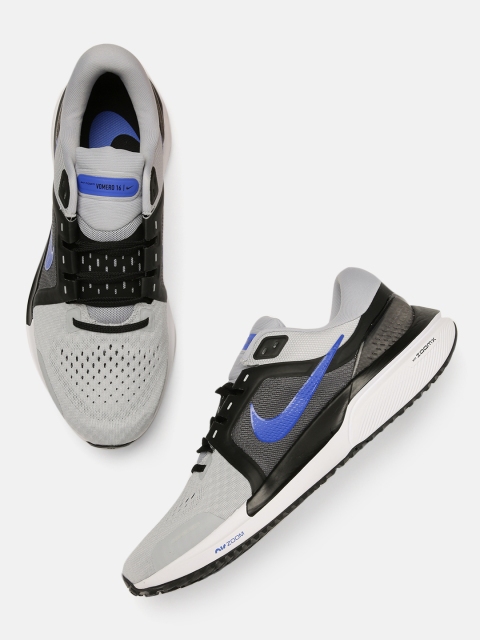 

Nike Men Grey & Black Air Zoom Vomero 16 Running Shoes