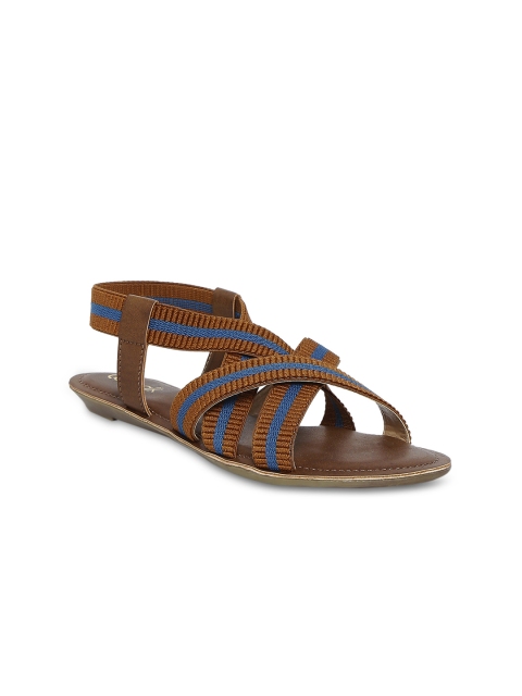 

Catwalk Women Beige & Blue Colourblocked Open-Toed Flats