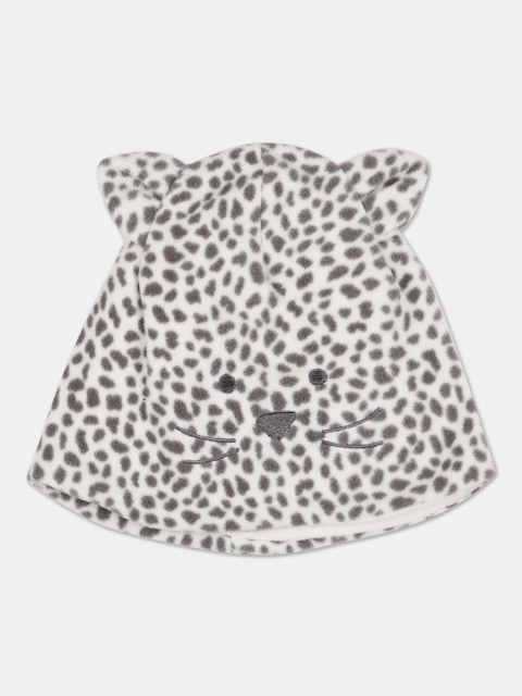 

GAP Girls White & Grey Pro Fleece Cat Beanie