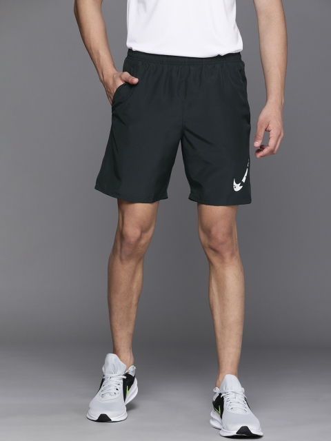 

Nike Men Black Standard Fit Dri-FIT Running Sports Shorts