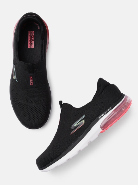 

Skechers Women Black Go Walk Air 2.0- Sky Motion Goga Mat Walking Shoes
