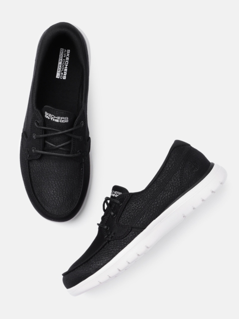 

Skechers Women Black Solid ON-THE-GO FLEX - UN MAR Walking Non-Marking Shoes