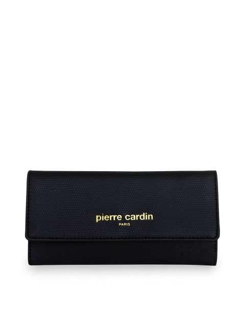 

pierre cardin Women Black Solid PU Three Fold Wallet