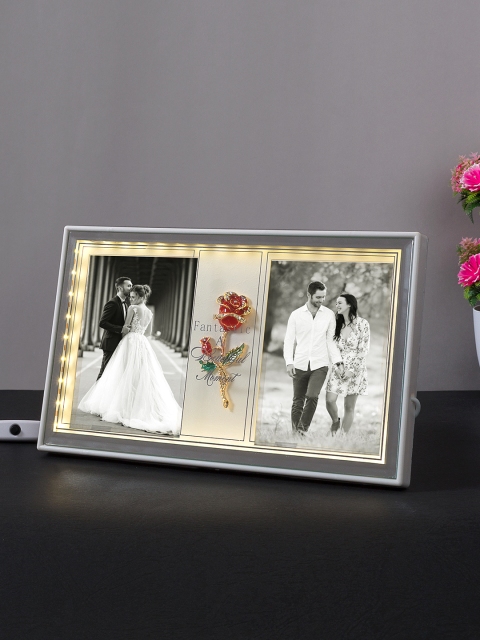 

Golden Peacock 2-In-1 White LED Table-Top Photo Frame
