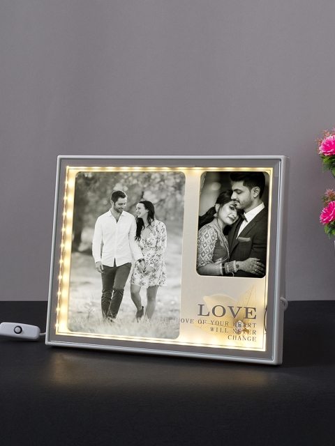 

Golden Peacock 2-In-1 White LED Table-Top Photo Frame