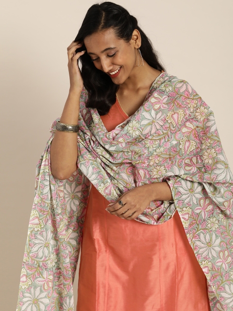 

Taavi Women Multicoloured Pure Cotton Block Print Legacy Dupatta, Multi