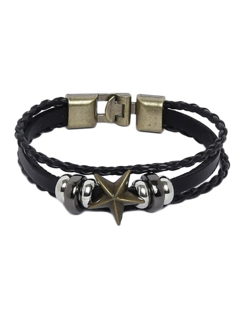 

Alvaro Castagnino Men Black Wraparound Bracelet