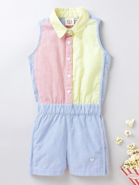 

Ed-a-Mamma Girls Multicoloured Striped Jumpsuit, Multi
