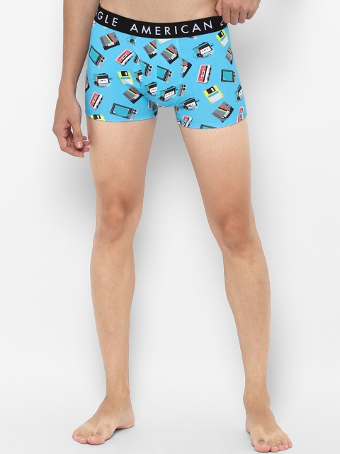 

AMERICAN EAGLE OUTFITTERS Men Blue & Black Printed Trunk WES0231150400