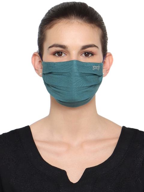 

Soch Adults Pack of 3 Teal Green Solid Signature Collection Masks