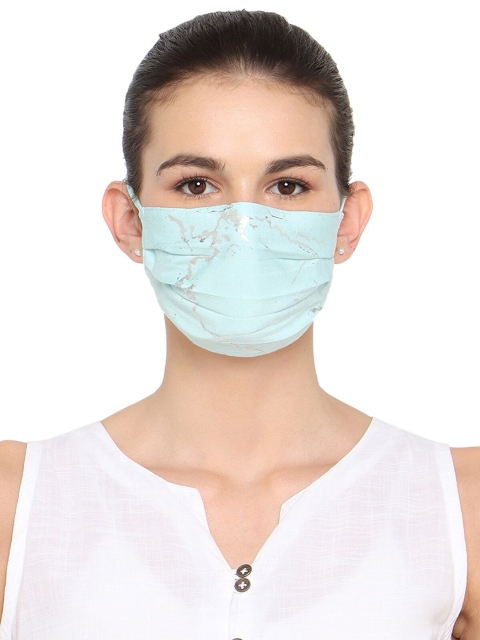 

Soch Adults Turquoise Blue Splash Printed Modal Reusable Masks