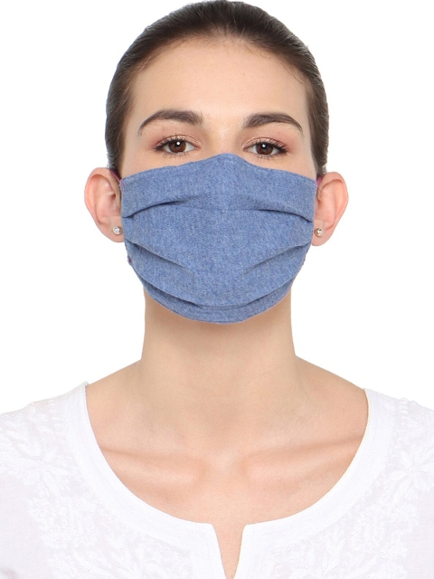 

Soch Adults Blue Solid Knit Resuable Masks