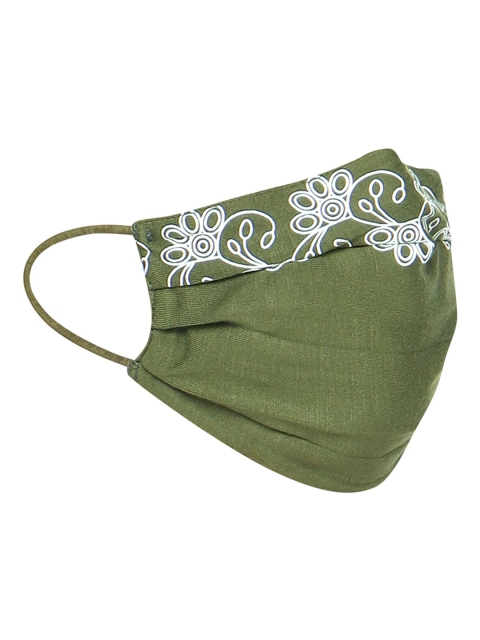 

Soch Women Green & White Printed 2-Ply Reusable Protective Outdoor Face Masks