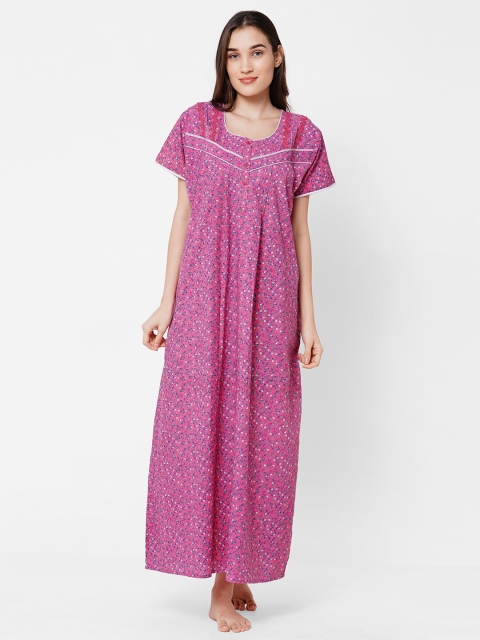 

Sweet Dreams Pink Printed Maxi Nightdress