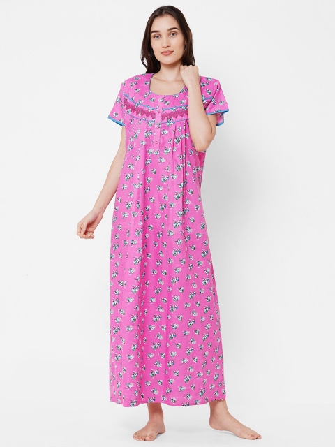 

Sweet Dreams Pink Printed Maxi Nightdress