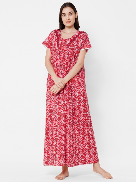 

Sweet Dreams Red Printed Maxi Nightdress