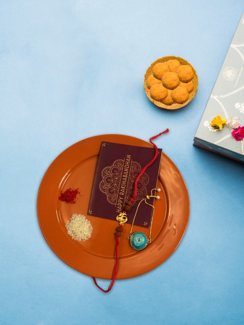 

nestroots Unisex Complete Plate Set Rakhi & Bracelet with Card, Multi