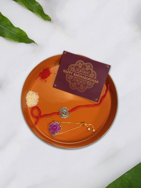

nestroots Multi Rakhi Set Thali & Bracelet with Card