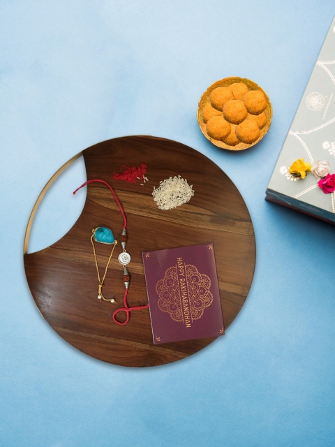 

nestroots Unisex Complete Plate Set Rakhi & Bracelet with Card, Multi
