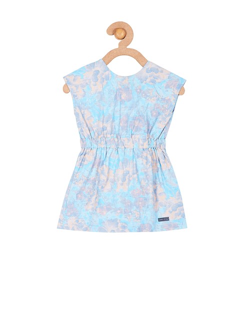 

Cherry Crumble Girls Blue Printed A-Line Dress