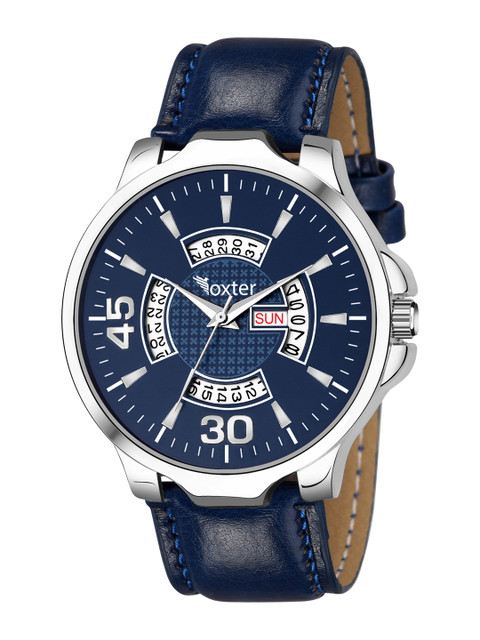 

Foxter Men Blue Brass Printed Dial & Blue Leather Straps Analogue Watch FX-431