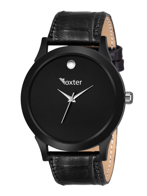 

Foxter Men Black Brass Dial & Black Straps Analogue Watch FX-433