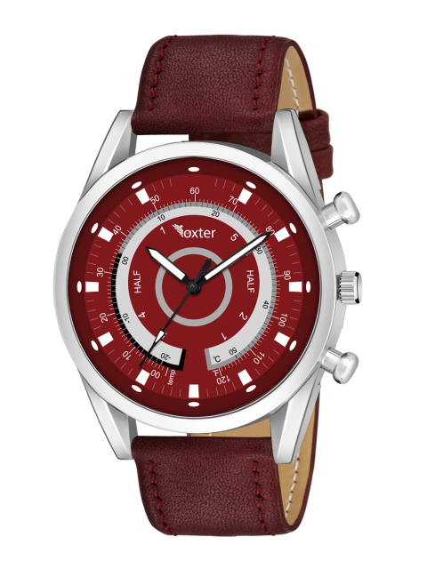 

Foxter Men Maroon Brass Dial & Multicoloured Leather Straps Analogue Watch FX-542