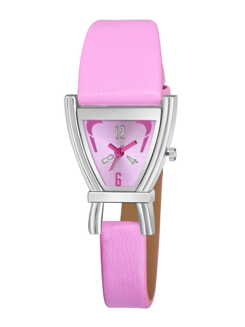 

Foxter Women Pink Brass Dial & Pink Leather Straps Analogue Watch FX-377