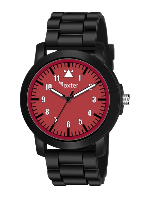 

Foxter Men Red Brass Dial & Black Straps Analogue Watch