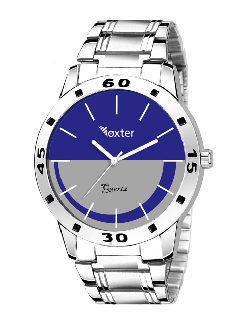 

Foxter Men Blue Brass Dial & Silver Toned Metal Straps Analogue Watch FX-437