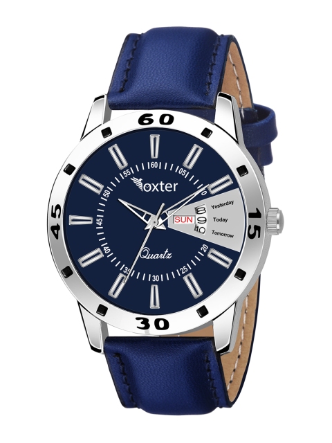 

Foxter Men Blue Brass Dial & Blue Leather Straps Analogue Watch FX-468