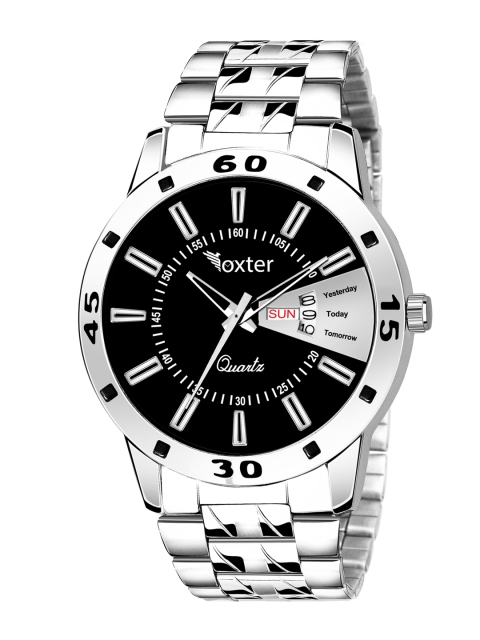 

Foxter Men Black Brass Dial & Silver Toned Straps Analogue Watch FX-441