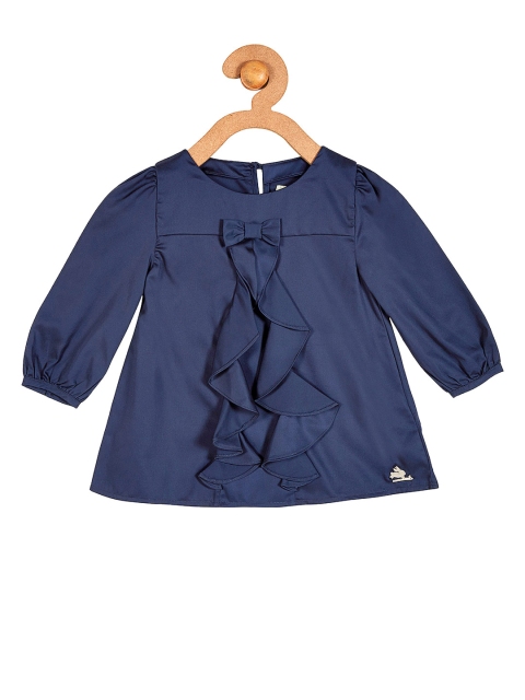 

Cherry Crumble Girls Navy Solid Regular Polyester Top, Navy blue