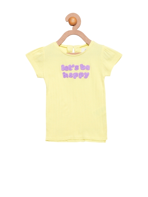 

Cherry Crumble Girls Yellow Solid Regular Top
