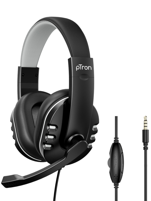 

pTron Black & Grey Soundster Arcade Ergonomic Wired Headphones