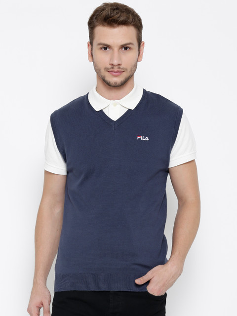 

FILA Men Blue CALI Solid Sweater