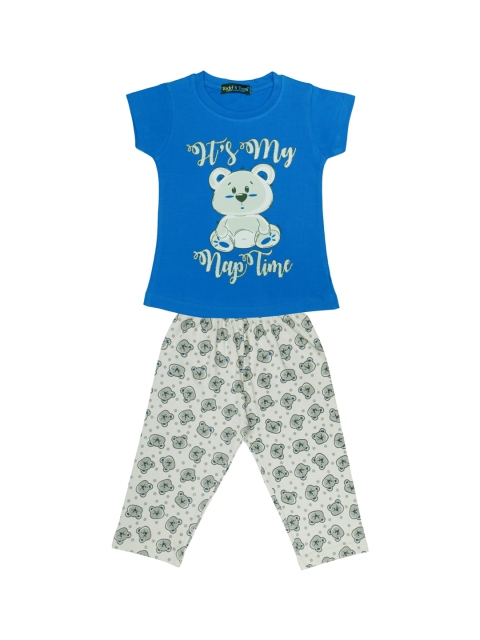 

Todd N Teen Girls Blue & White Cotton Loungewear Set