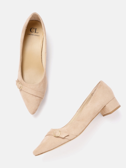 

Carlton London Women Peach-Coloured Ballerinas with Buckles