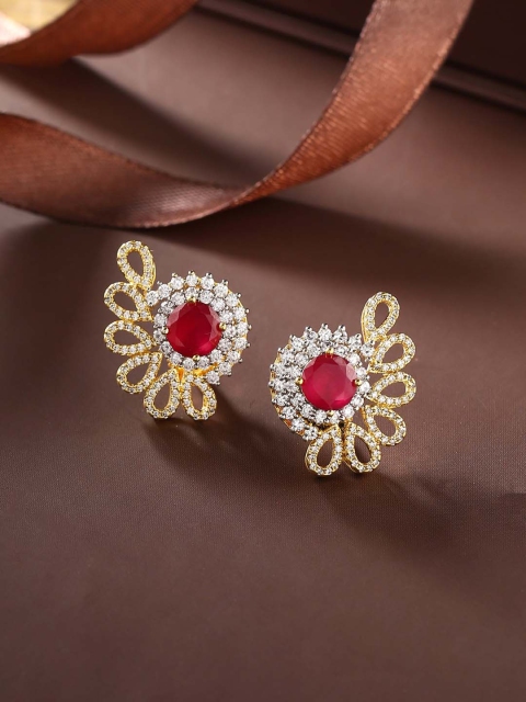 

Tistabene Red Contemporary Studs Earrings
