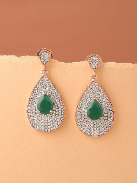

Tistabene Green Contemporary Drop Earrings