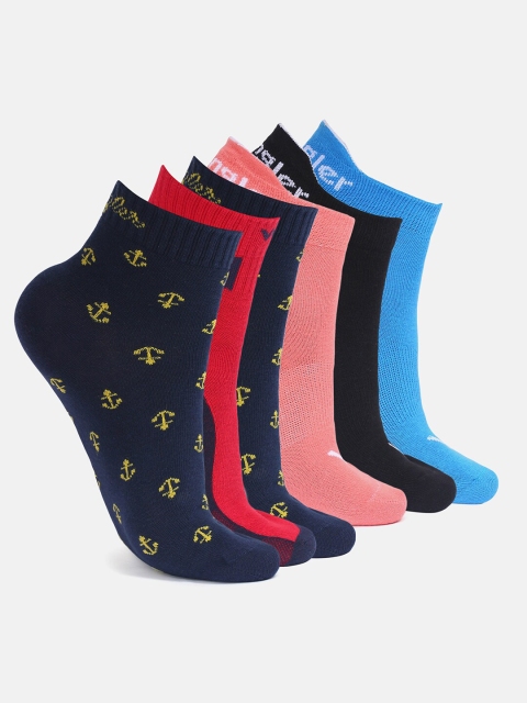 

Wrangler Women Pack Of 6 Assorted Ankle-Length Socks