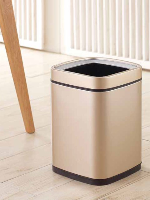 

OBSESSIONS Champagne Gold Open Top Bin With Liner 6 Litres