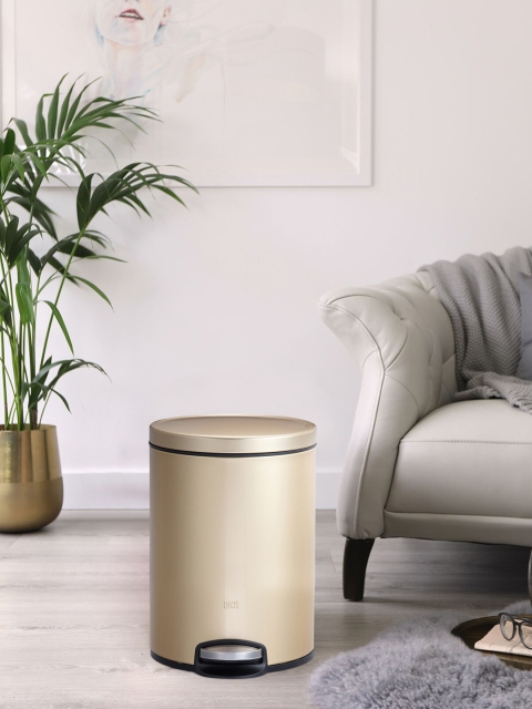 

Obsessions Champagne-Toned Artistic Eko Step Dustbin