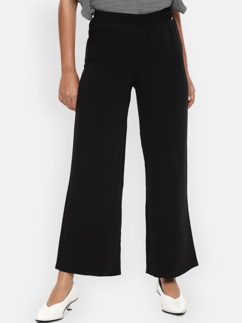 

Van Heusen Woman Women Black Parallel Trousers