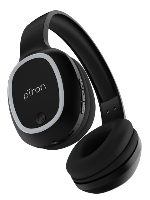 

pTron Black Soundster Lite Over-Ear Wireless Headphones