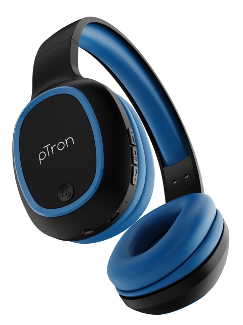 

pTron Blue & Black Soundster Lite Over-Ear Wireless Headphones