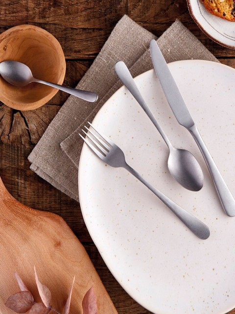 

Amefa Pack Of 24 Silver Austin Stonewash Stainless Steel Cutlery Set